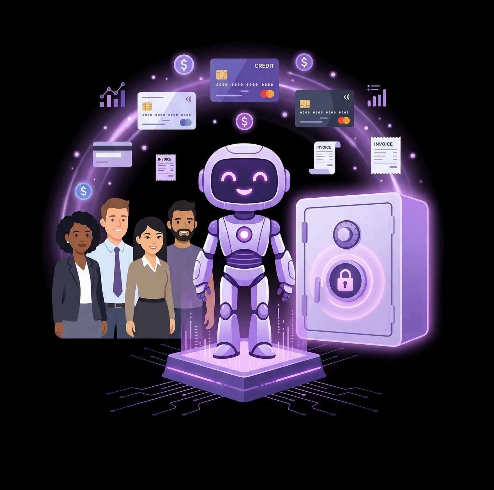 Agent Billy AI billing dashboard — dark mode